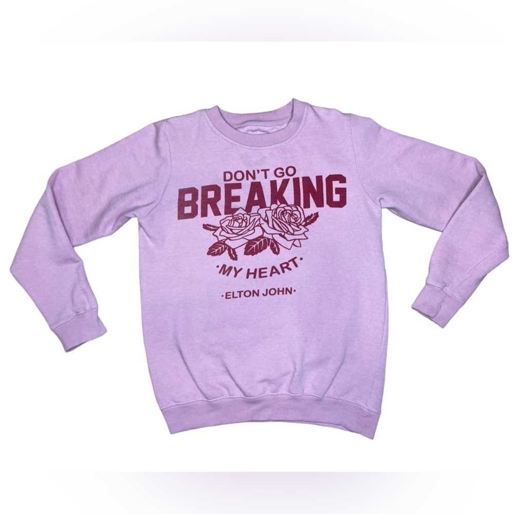 Elton John Pink Valentines Crewneck Sweatshirt Size Medium